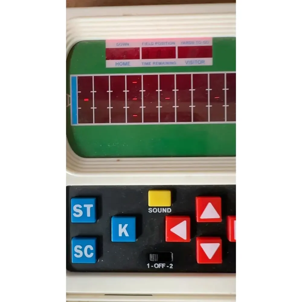 Mattel Basic Fun Electronic Football Handheld Game Tested Works Retro Toy